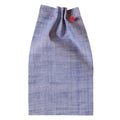 Plain slub blue fabric swatch from ATELIER A.PUUR.A 