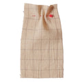 Raw kala cotton fabric with fine grey check. Collection ATELIER A.PUUR.A 
