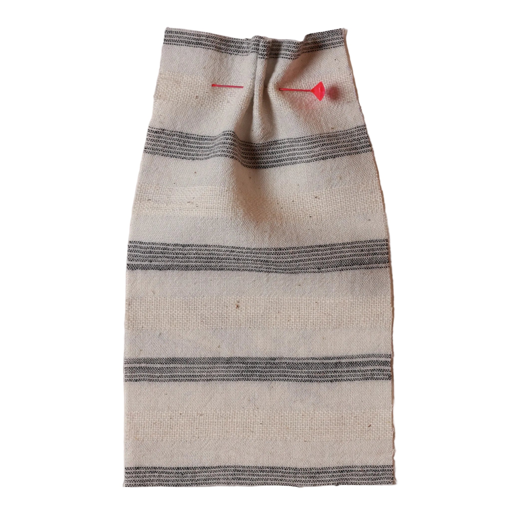 Striped fabric on a beige background. Collection ATELIER A.PUUR.A