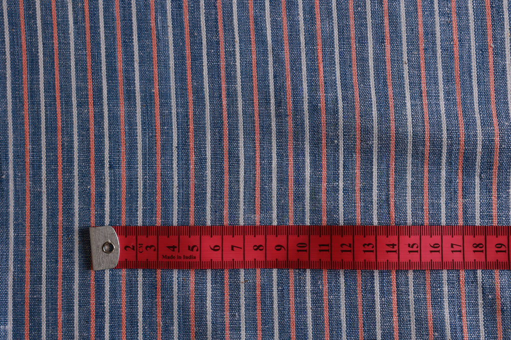 Handwoven Striped - Blue, Pink, White