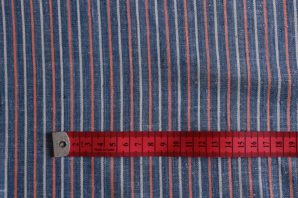 Handwoven Striped - Blue, Pink, White